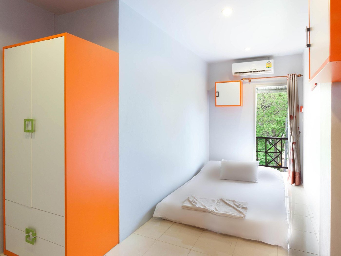 Compact sleeping area at Luna Guesthouse and Travel
