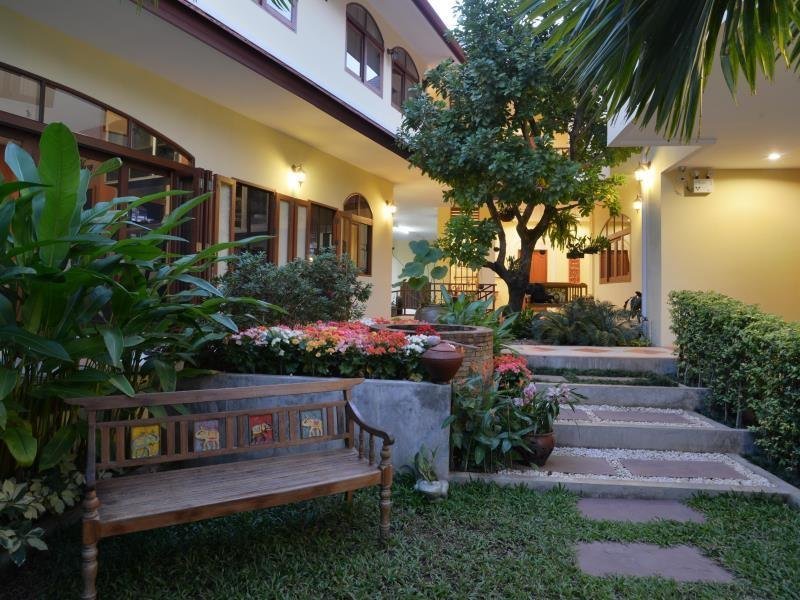 Garden path and entrance at The Golden Wells Residence